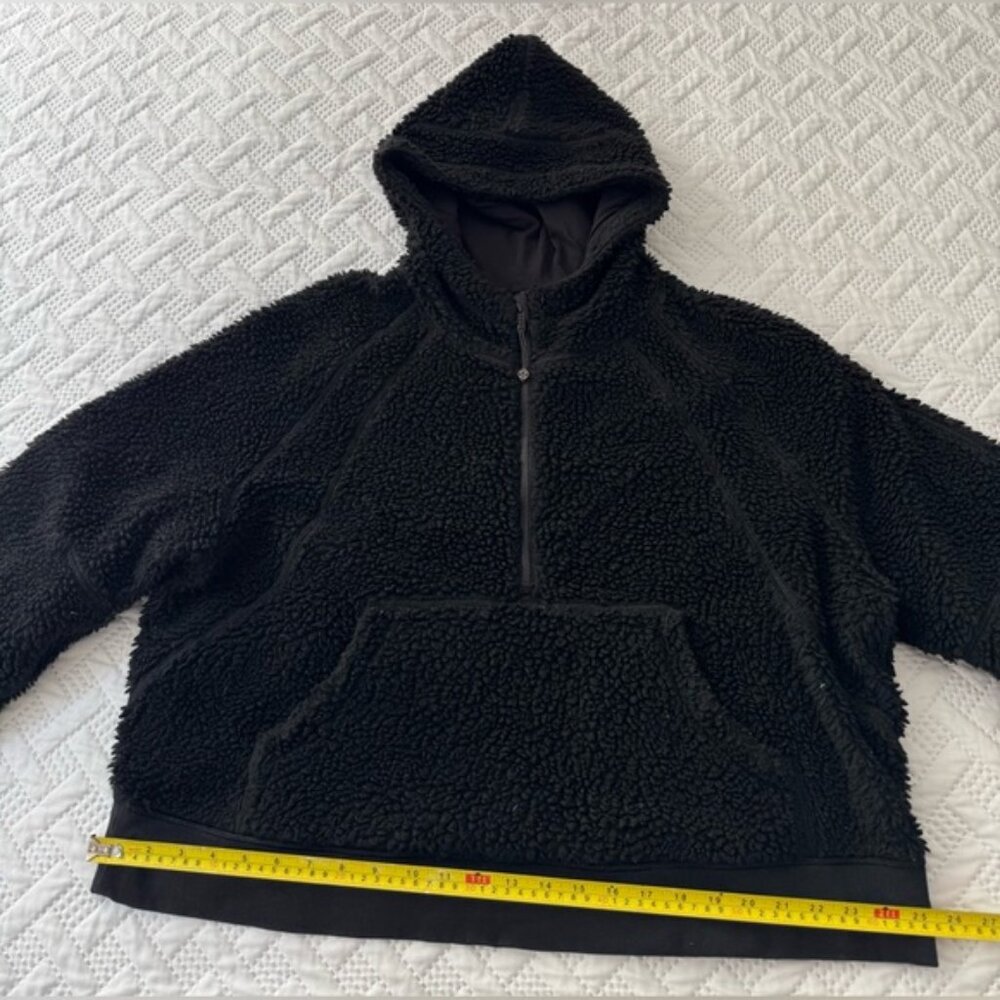 Lululemon Athletica Lulu XL/XXL Black Sherpa Teddy Bear Cropped Hoodie - Picture 13 of 13